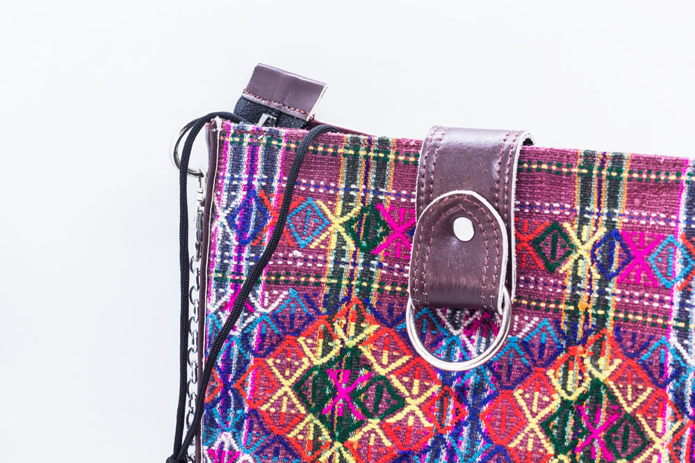 Traditional Bhutanese Raw silk Bag (multi color pattern) (4598536863862)