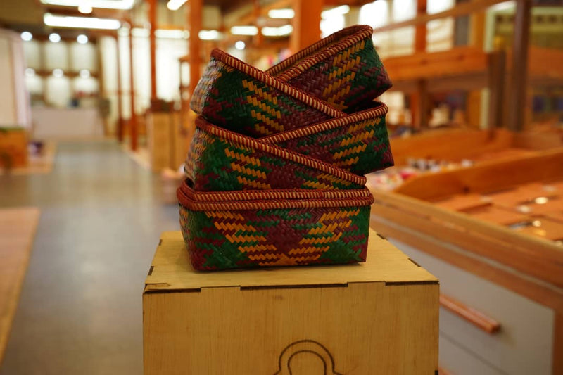Container Dappa Dappa, Bhutanese bamboo container, Khengrig Namsum Cooperative ...