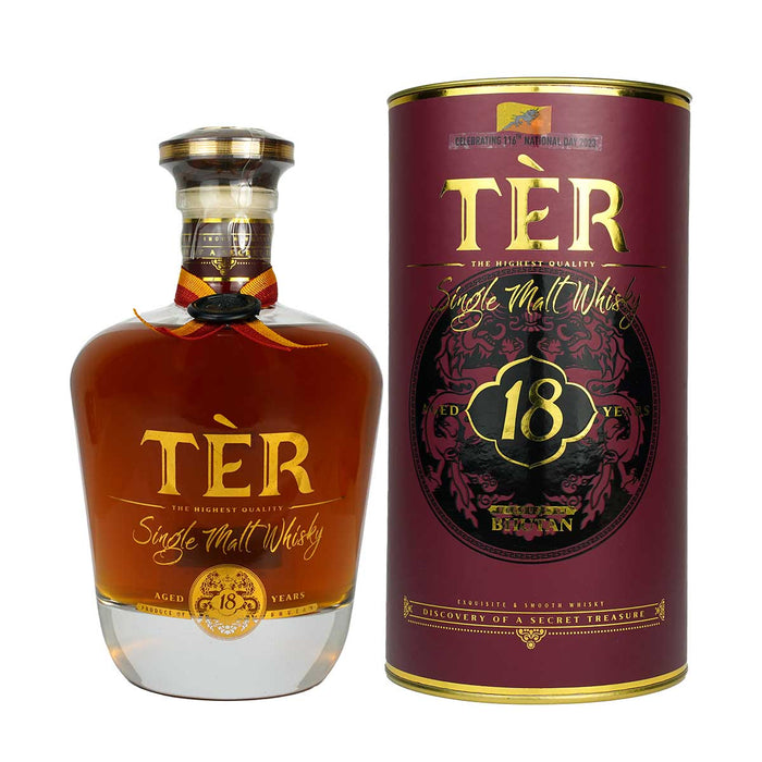 TER Whiskey Bhutan, TER 18 year single malt whiskey from Bhutan, Limited Edition for 116th National Day