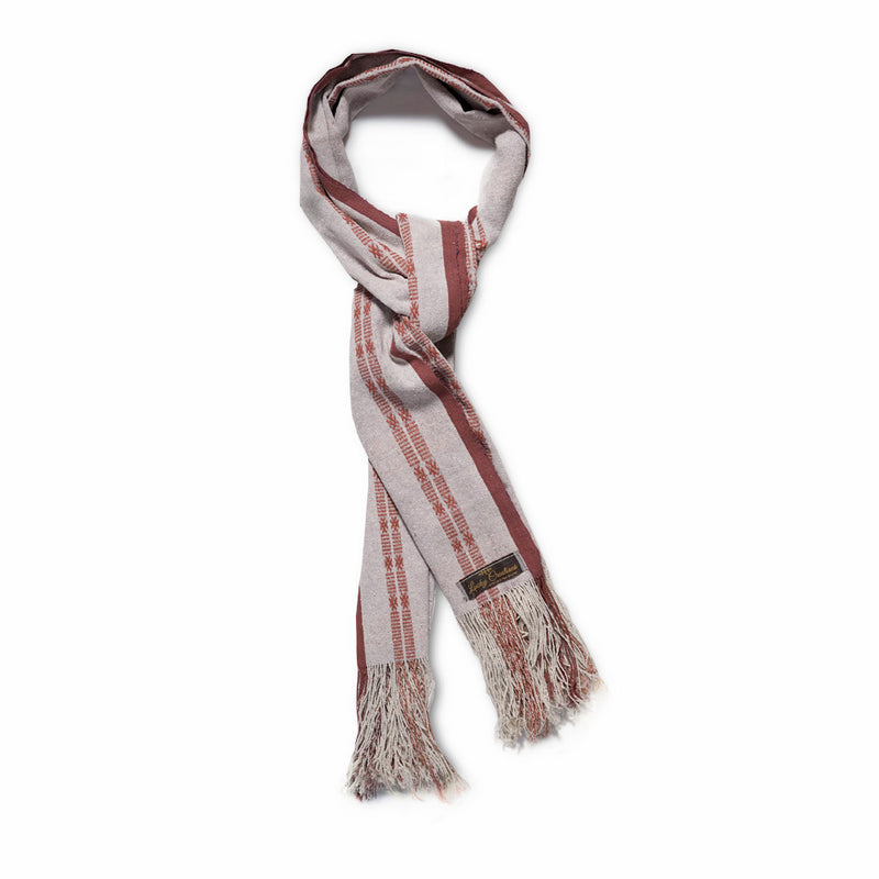 Raw silk Shawl (Maroon Pattern) (4594018680950)