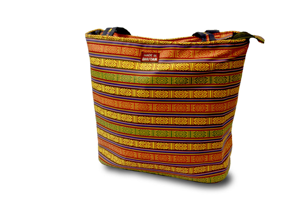 Bhutanese textile pattern hand bag - Druksell.com