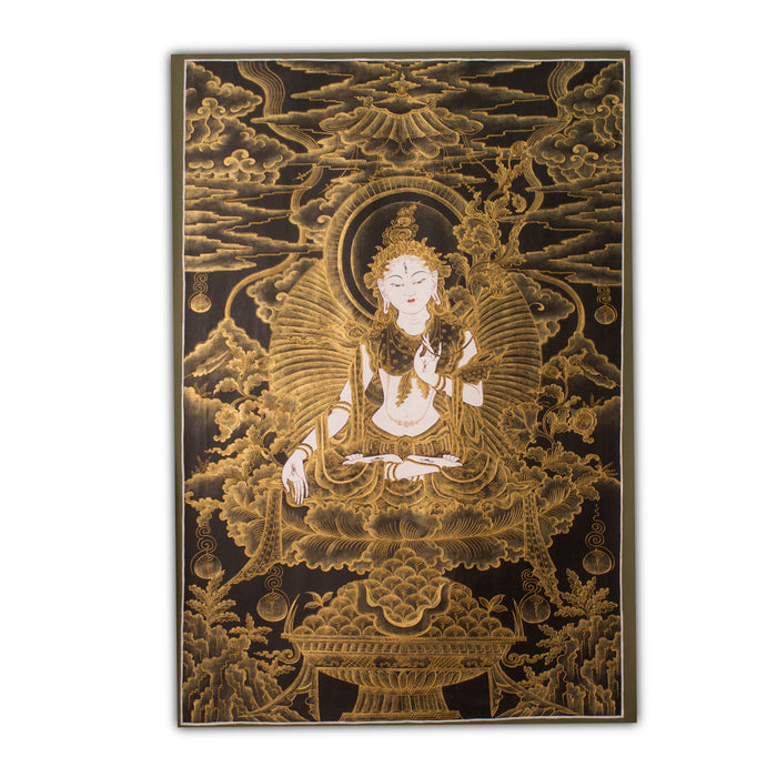 Golden |Black & White Tara | Bhutanese Thangka Art | Druksell