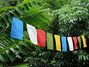 Windhorse multi colour Prayer flags (6x7 in) - Druksell.com