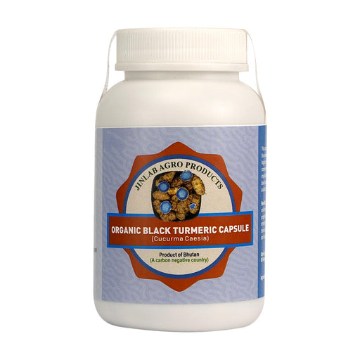 Organic Black Turmeric Capsules (Cucurma Caesia), Product of Bhutan, Jinlab Argo Products | Druksell.com