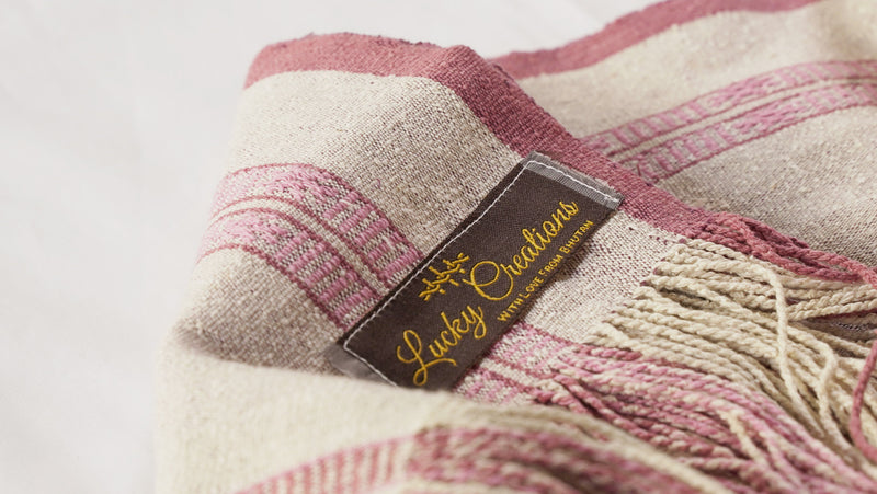 Raw silk shawl (Multi-color Pattern) (4593996038262)