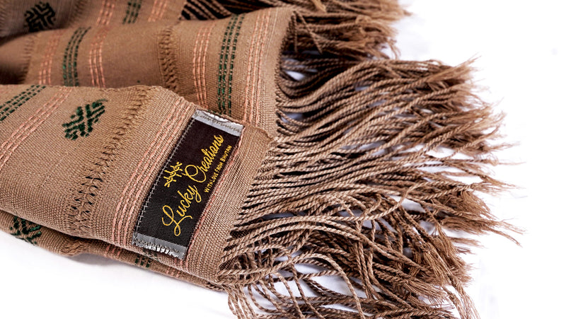 Shawl In Traditional Pattern (Brown Color) (4594007801974)