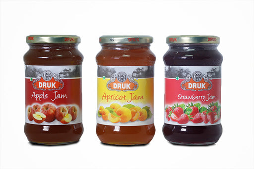 Druk Strawberry, Apple and Apricot jam, 500g - Druksell.com