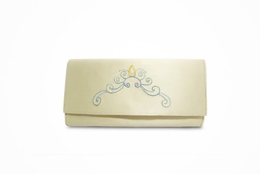 Nettle plant cream white wallet with traditional motif - Druksell.com