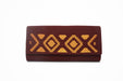 Women traditional wallet (maroon with yellow motif) - Druksell.com