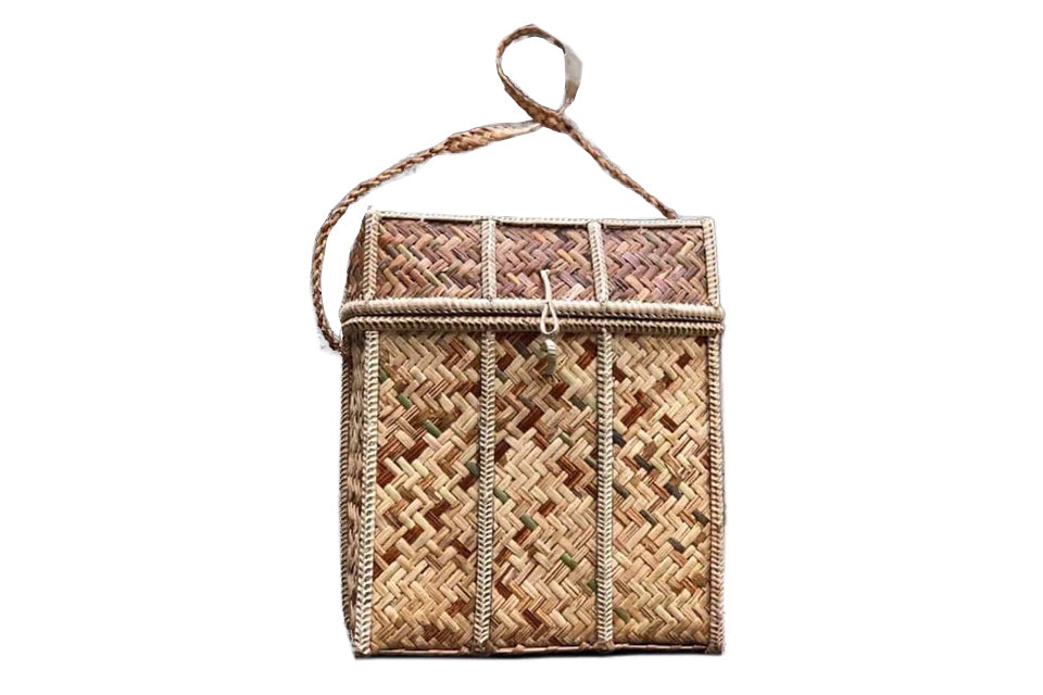Bhutanese Natural Hand weave Basket, 20L - Druksell.com