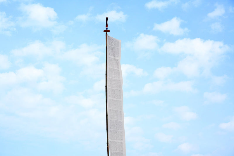 Bhutanese Vertical Prayer flags for hoisting, 7 & 10 ftx3 ft, Multicolour flags - Druksell.com